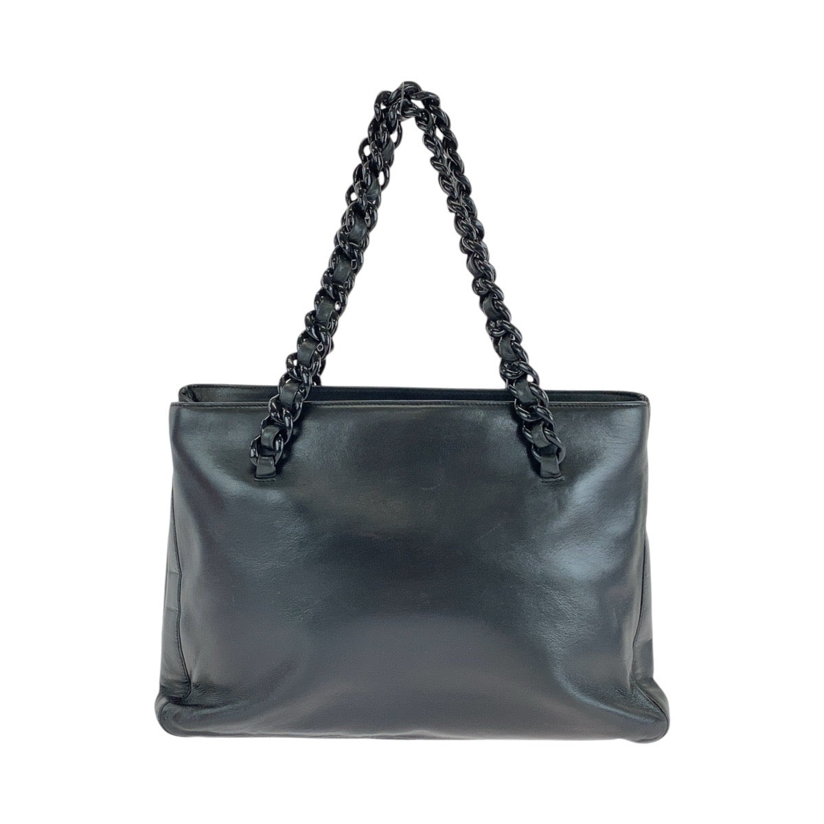 Tote Bag , Plastic Metal Tote Bag Leather Black