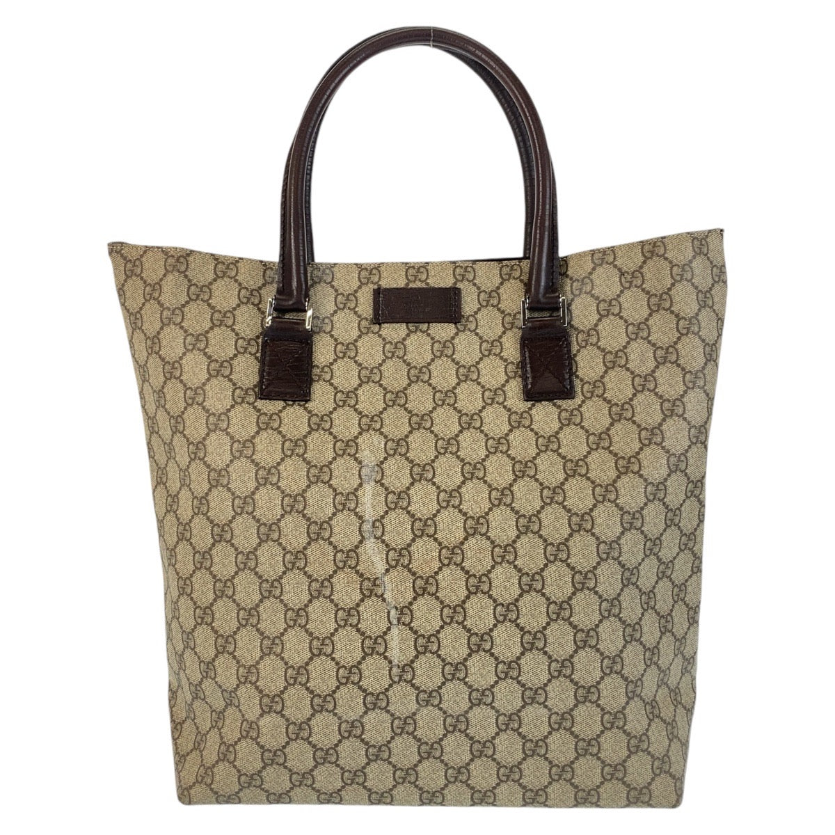 Gucci GG Supreme Leather Canvas Brown Tote Bag