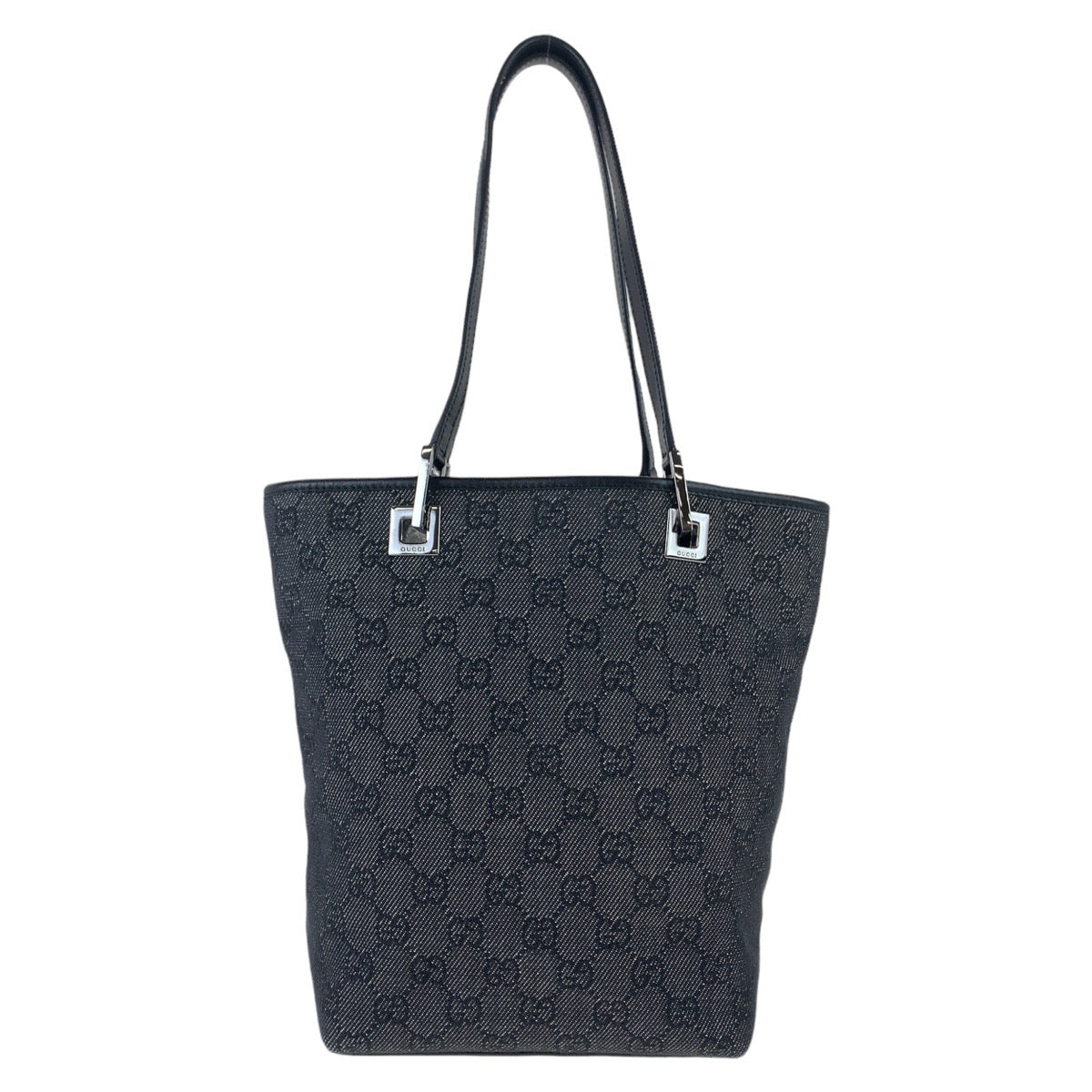 Gucci GG Metal GG pattern Canvas Black Silver Shoulder Bag