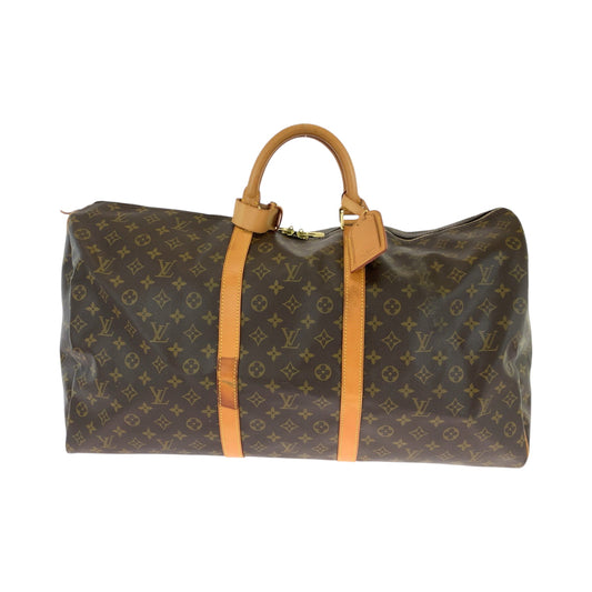 Louis Vuitton Boston Duffel M41422 PVC Keepall Monogram Brown Gold Travel Bag