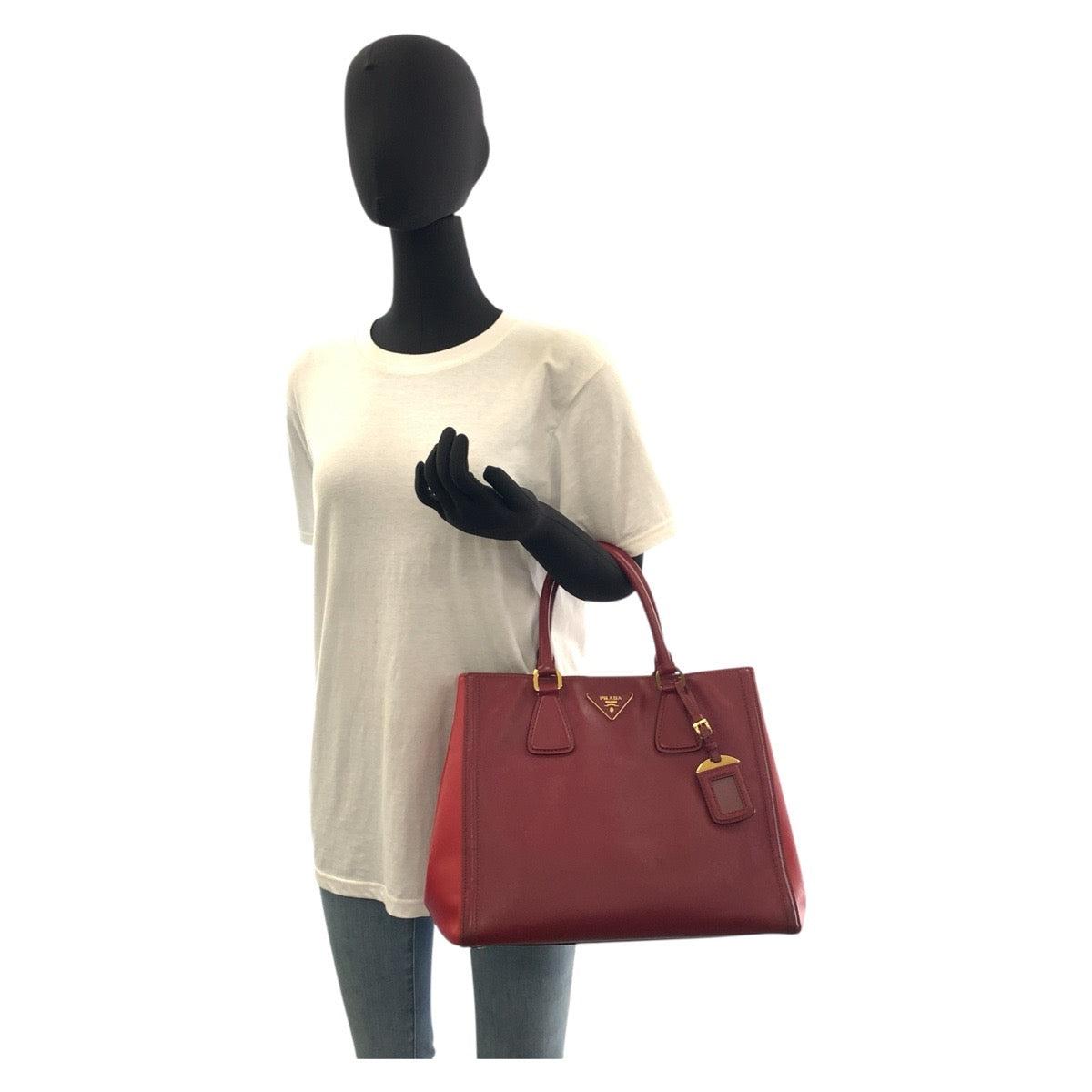 Tote Bag Metal Tote Bag Handbag Shoulder Leather Red Shoulder Bag