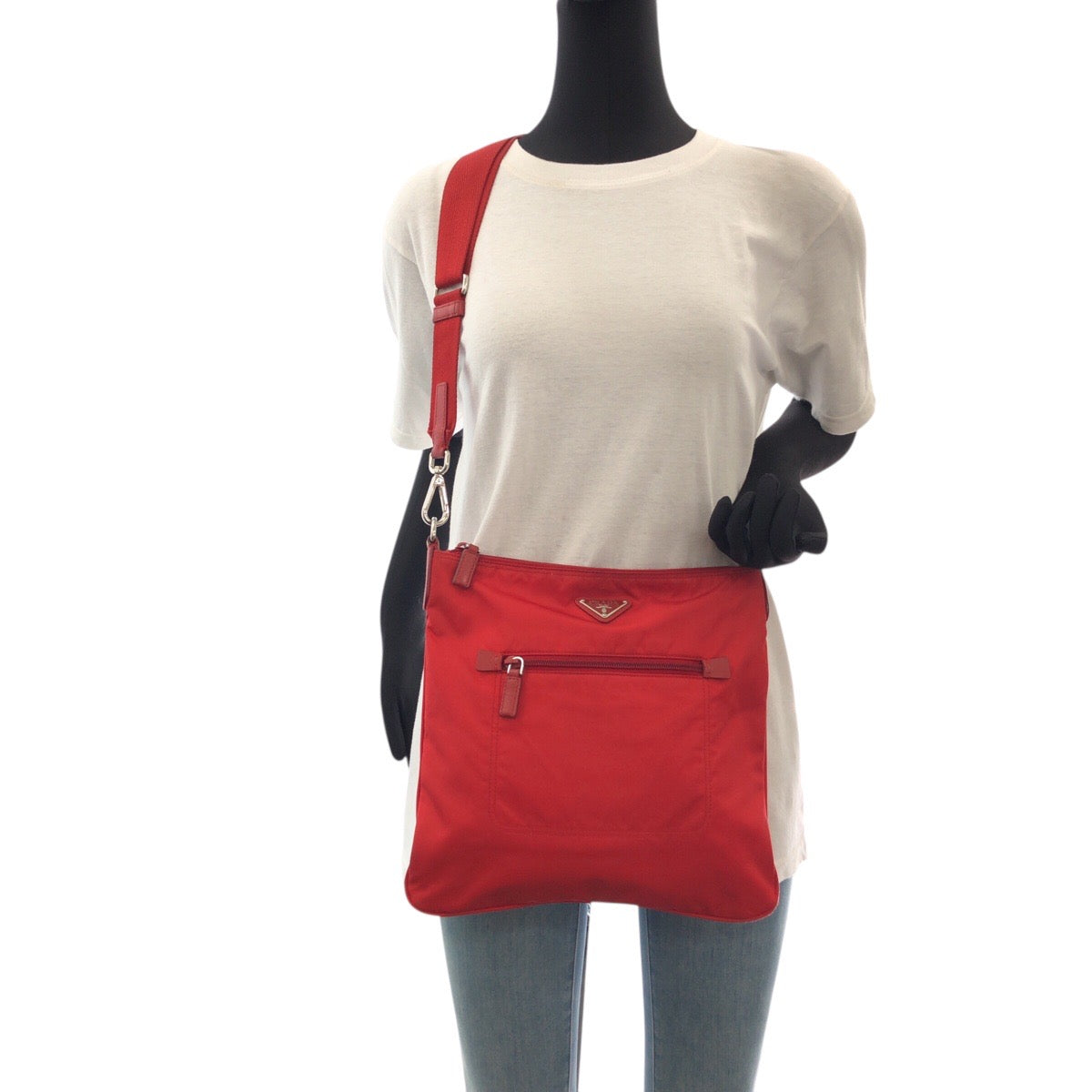 Shoulder Bag Metal Crossbody Shoulder Bag Test Nylon Red Crossbody Bag