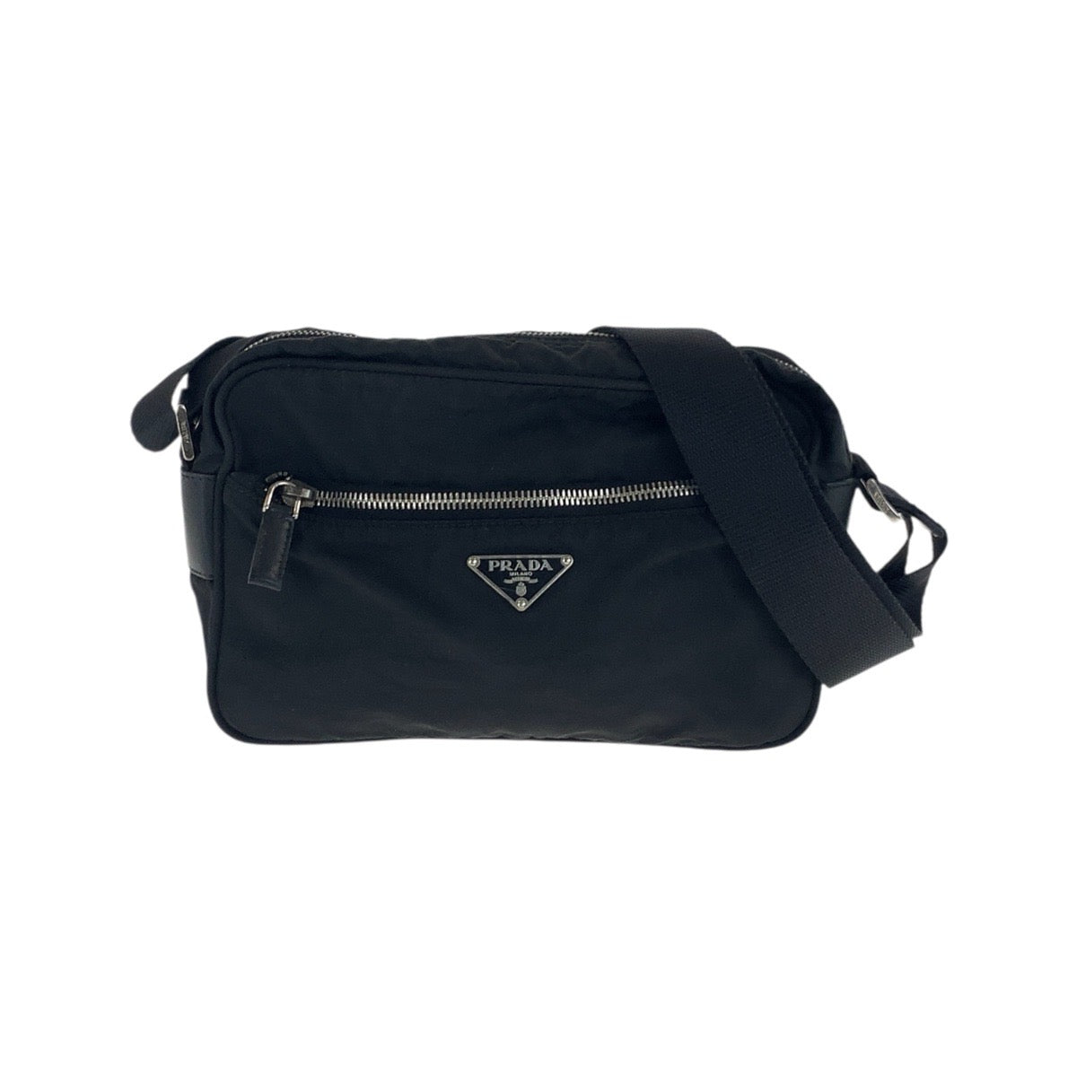 Prada Tessuto Shoulder Bag Leather Nylon Shoulder Bag 8