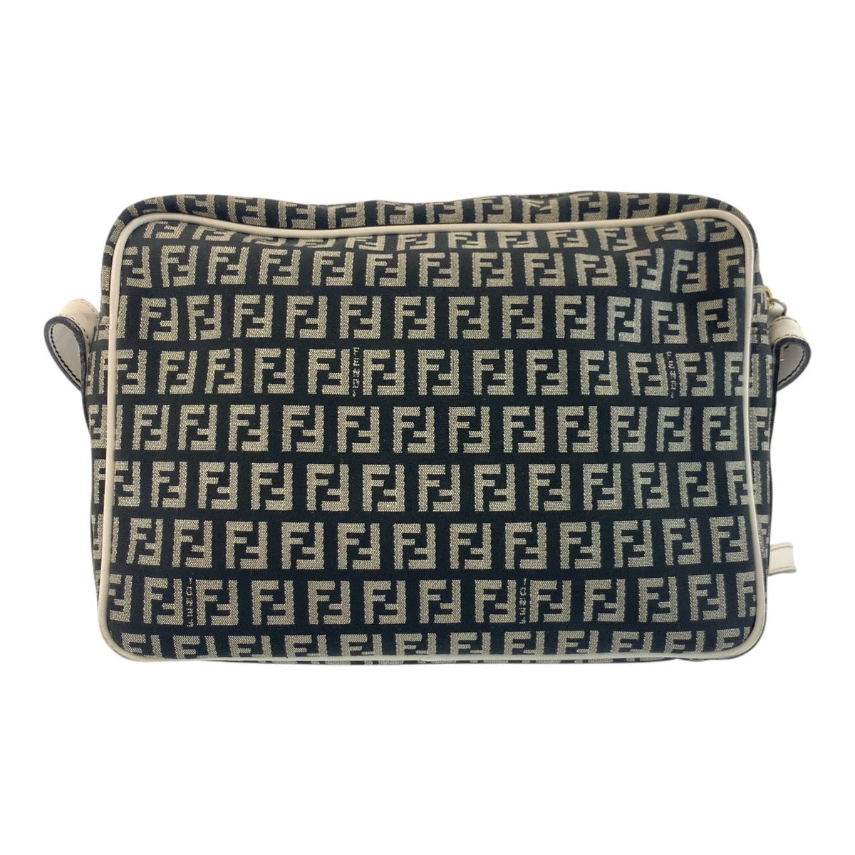 Fendi Zucchino Mamma Shoulder Bag Leather Canvas