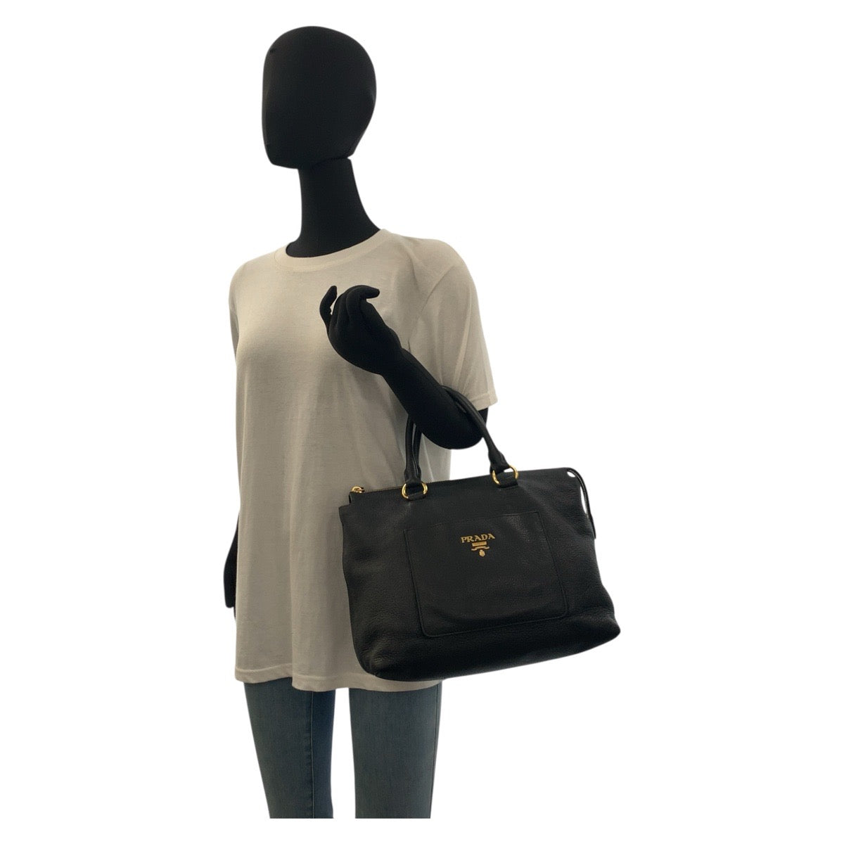Goldmetal Handbag Tote Bag Vitterodino Women Leather Black