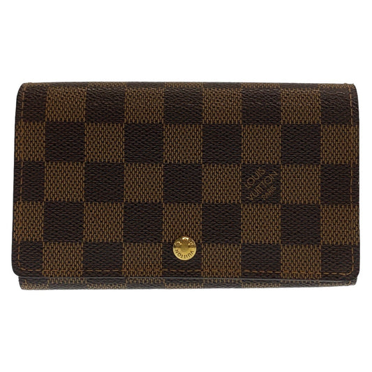 Louis Vuitton Bifold N61730 PVC r Portefeuille Brown Gold Wallet Case