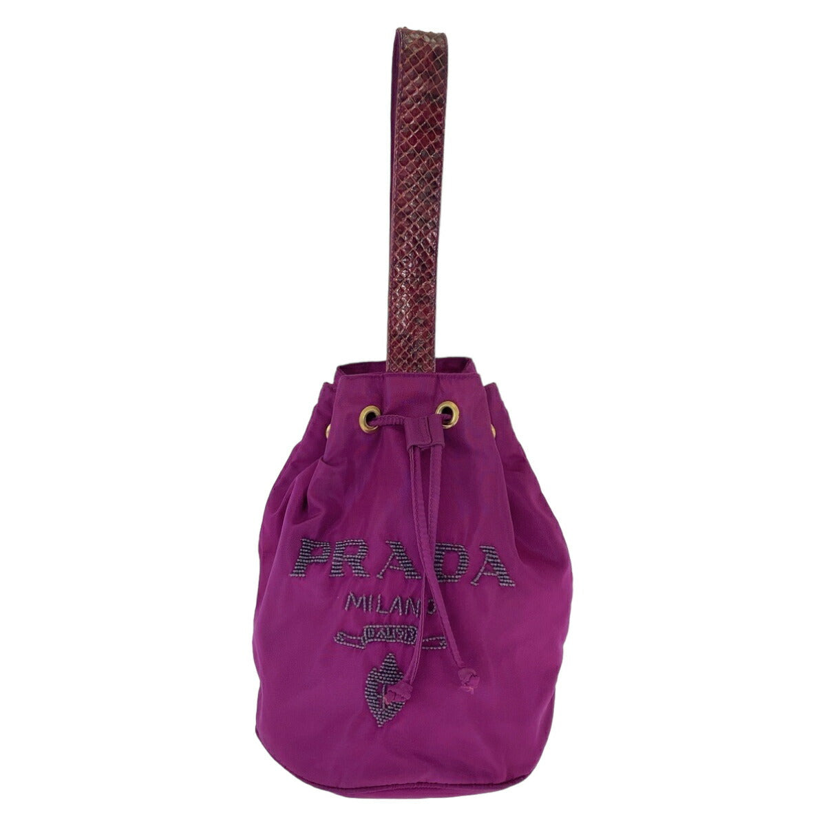 Prada Tessuto 2Way Shoulder Bag Python
