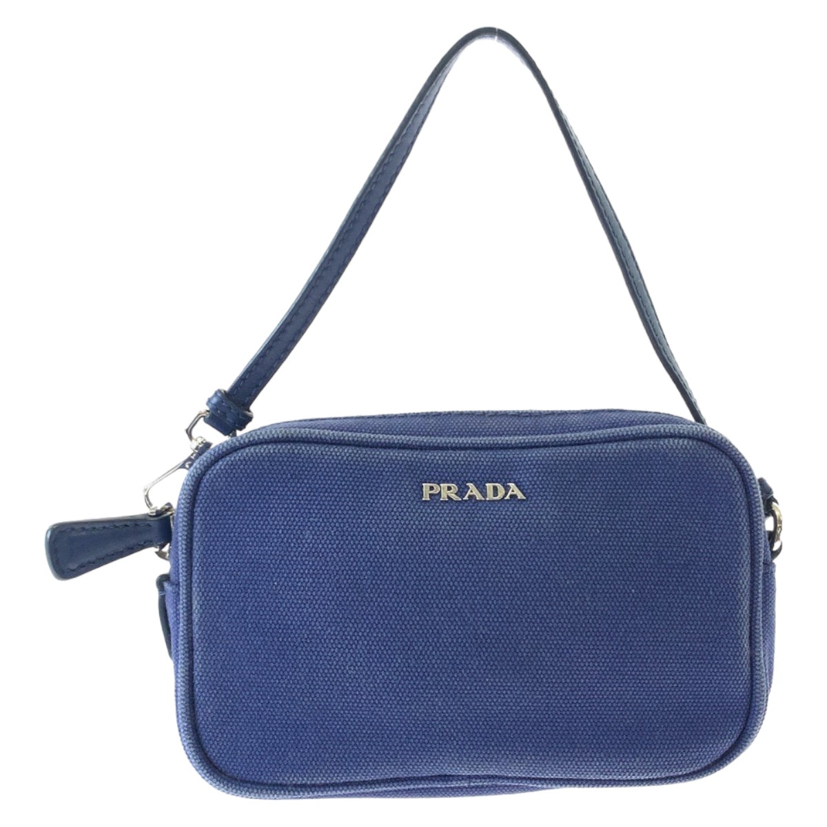Metal Mini Handbag Accessory Pouch Women Canvas Blue Travel Bag