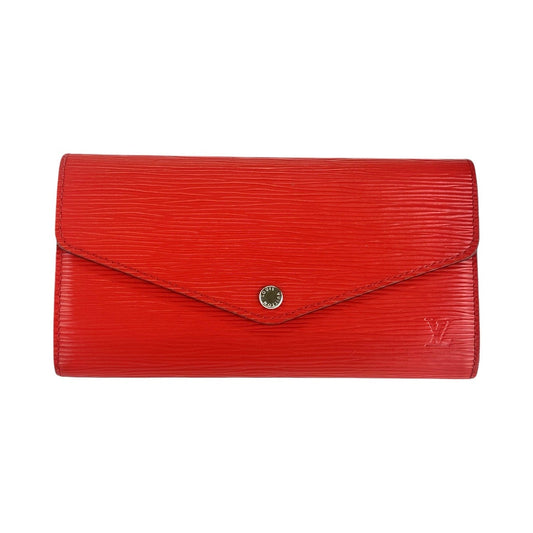 Louis Vuitton Long Purse M60723 Coquelicot SilverMetal Leather Wallet Case