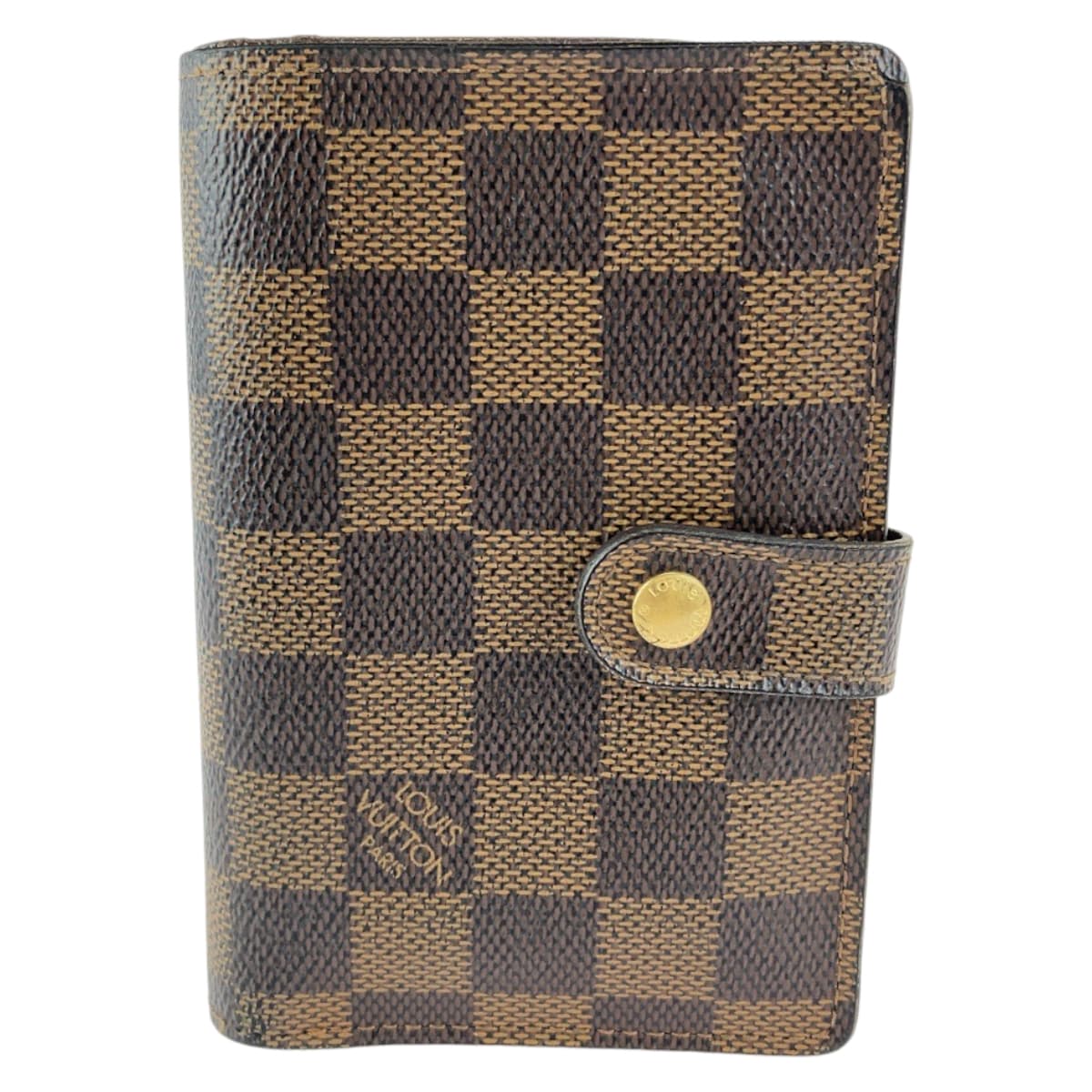 Louis Vuitton Bifold N61674 PVC Damier Ebene Brown Gold Wallet Case