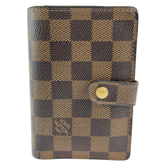 Louis Vuitton Bifold N61674 PVC Damier Ebene Brown Gold Wallet Case