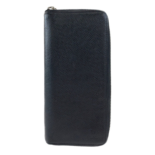 Louis Vuitton Long Purse M30503 Long Purse Leather Black Wallet Case