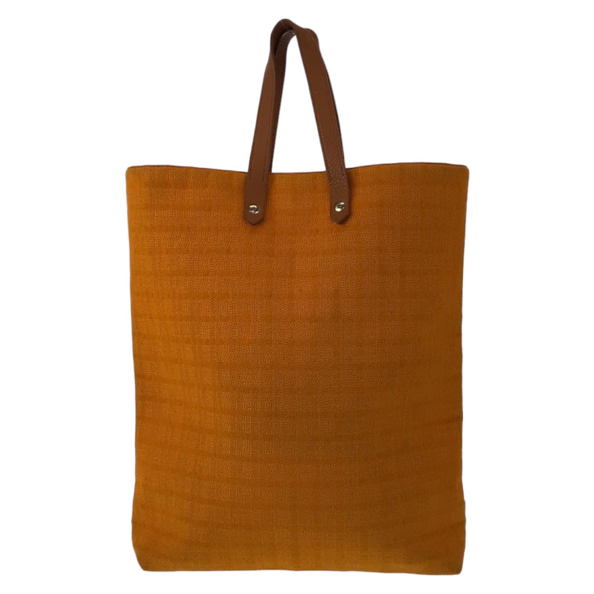 Hermes Tote Bag Silvermetal Tote Bag Handbag Compatible Amedaba Leather Canvas Brown