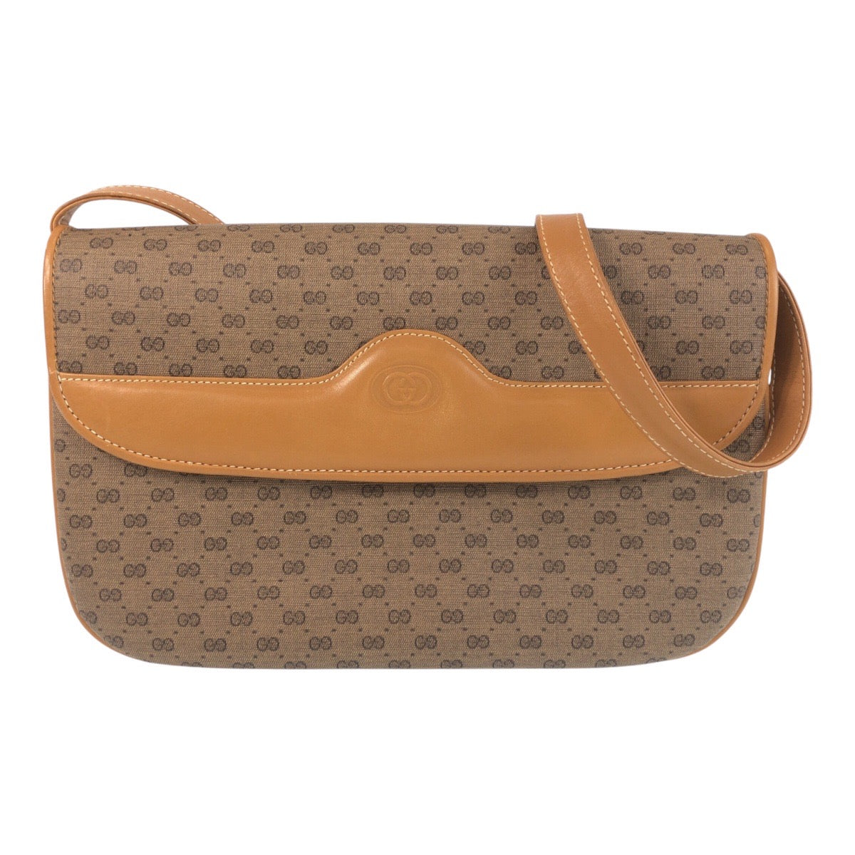 Gucci 004 256 PVC, camel Messenger Leather Brown Shoulder Bag