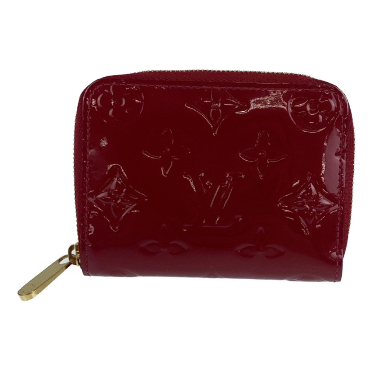 Louis Vuitton Coin M93608 enamel Coin compact Monogram Red Wallet Case