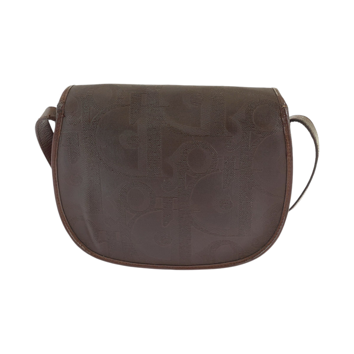 Dior Shoulder Bag Pvc Metal Shoulder Bag Pochette Brown Gold