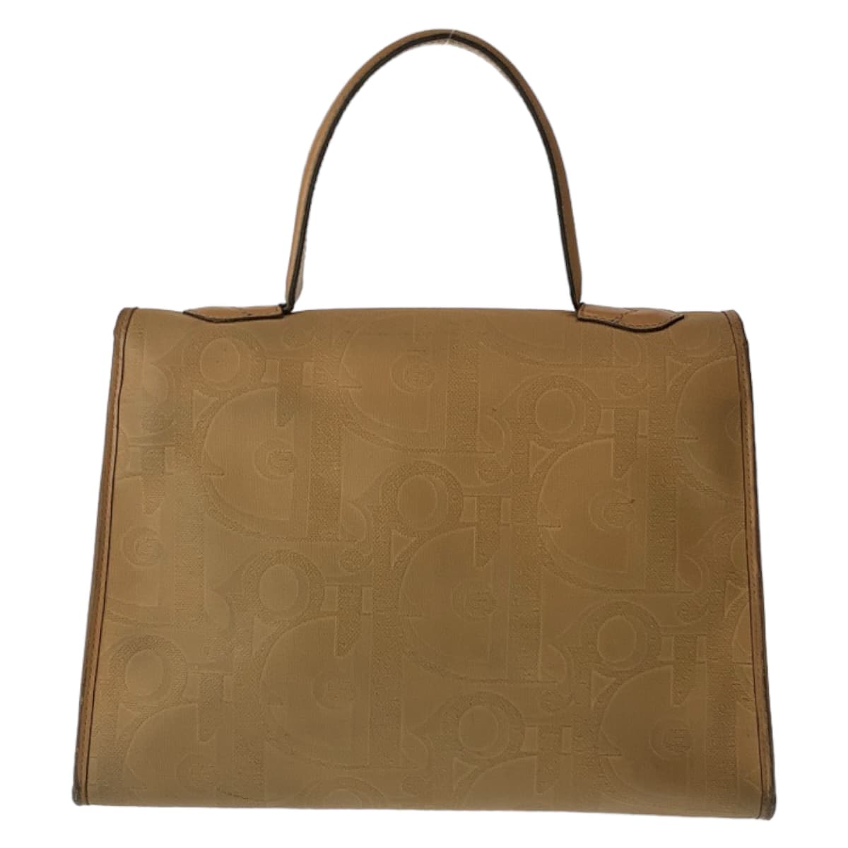 Dior Shoulder Bag Coated , Beige Gold Metal Leather Canvas