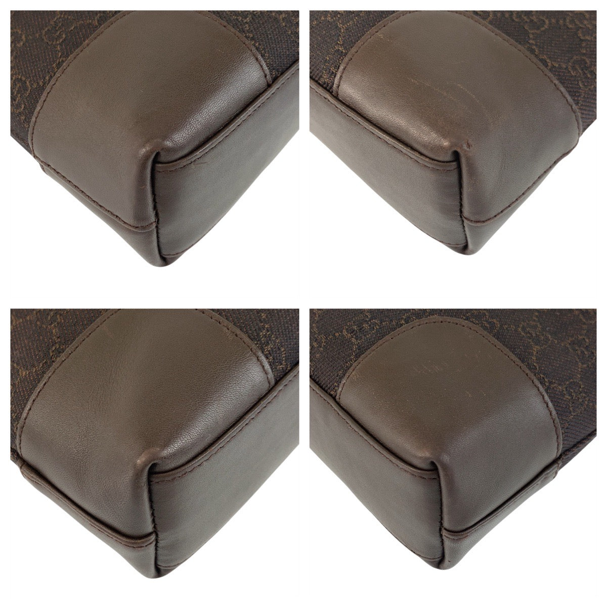 Gucci GG Metal Canvas Brown Silver Shoulder Bag 3