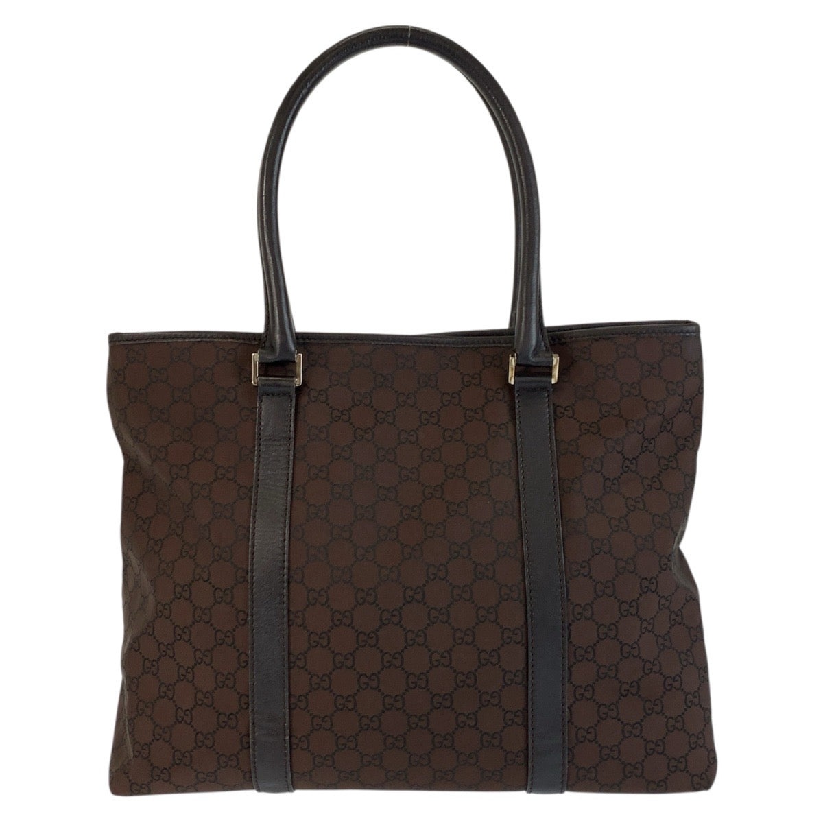 Gucci Metal GG pattern Leather Nylon Brown Silver Shoulder Bag