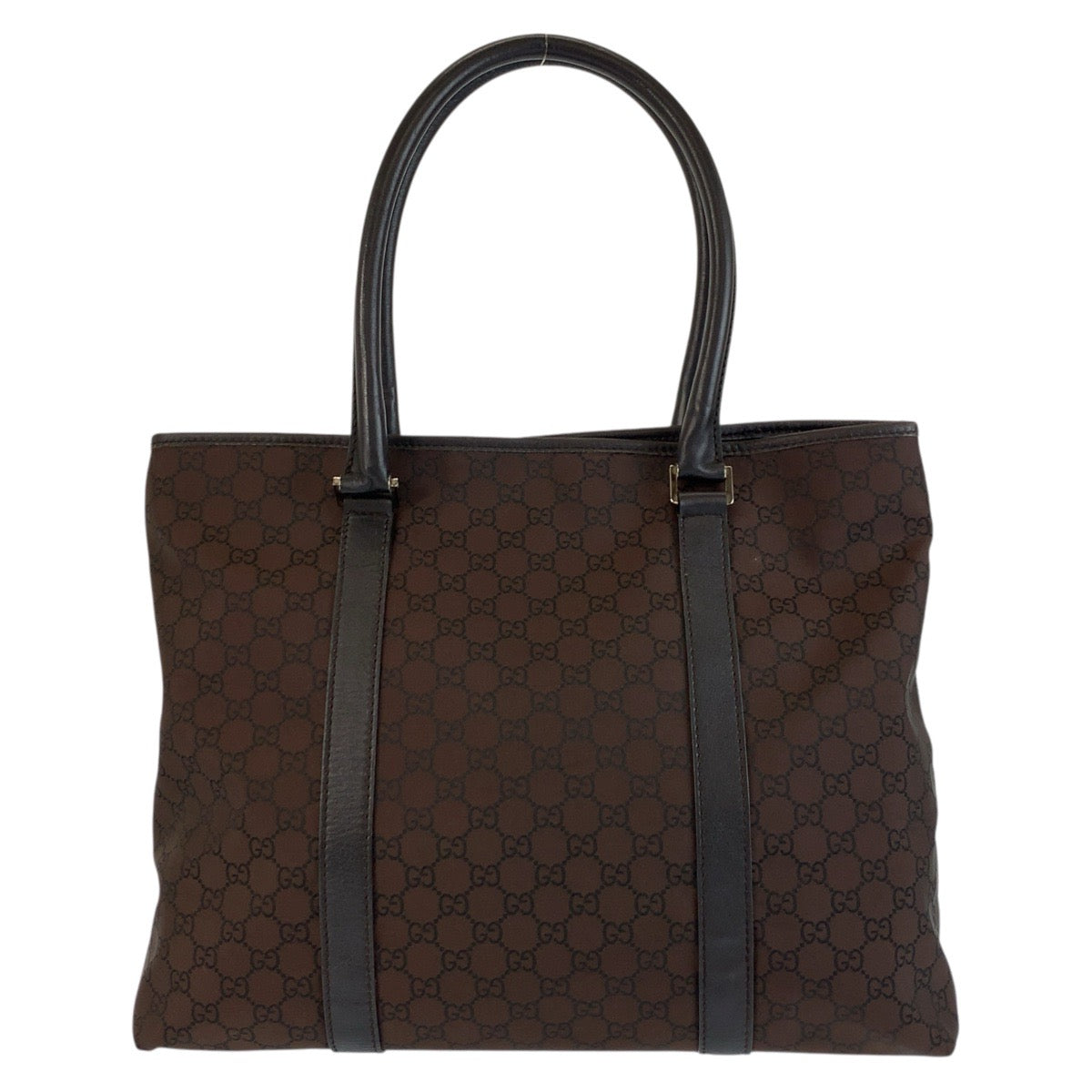 Gucci Metal GG pattern Leather Nylon Brown Silver Shoulder Bag