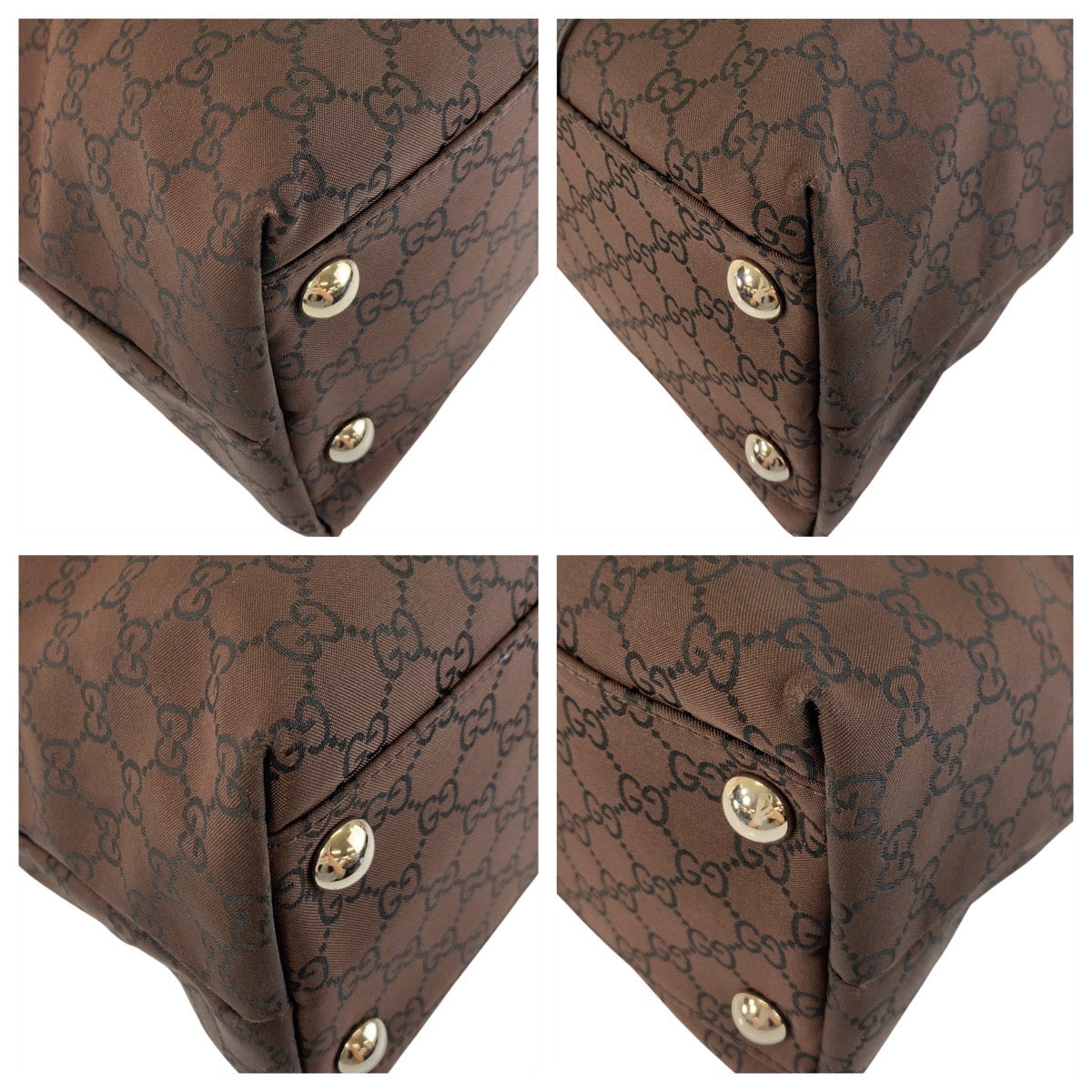 Gucci Pattern 2Way Bag Leather Nylon Travel Bag