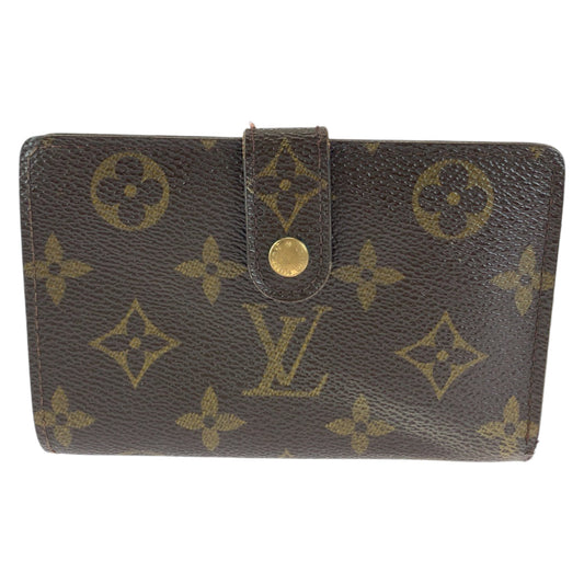 Louis Vuitton Bifold M61674 PVC Folding Compact Monogram Brown Wallet Case