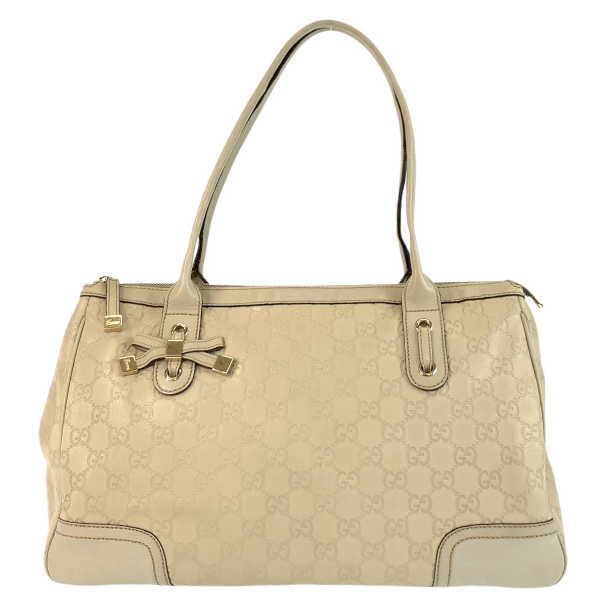 Gucci Guccishima Princey Leather Beige Shoulder Bag