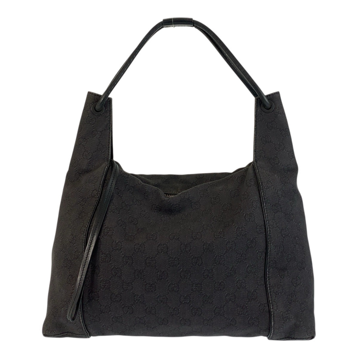 Gucci GG Leather Canvas Black Shoulder Bag 8