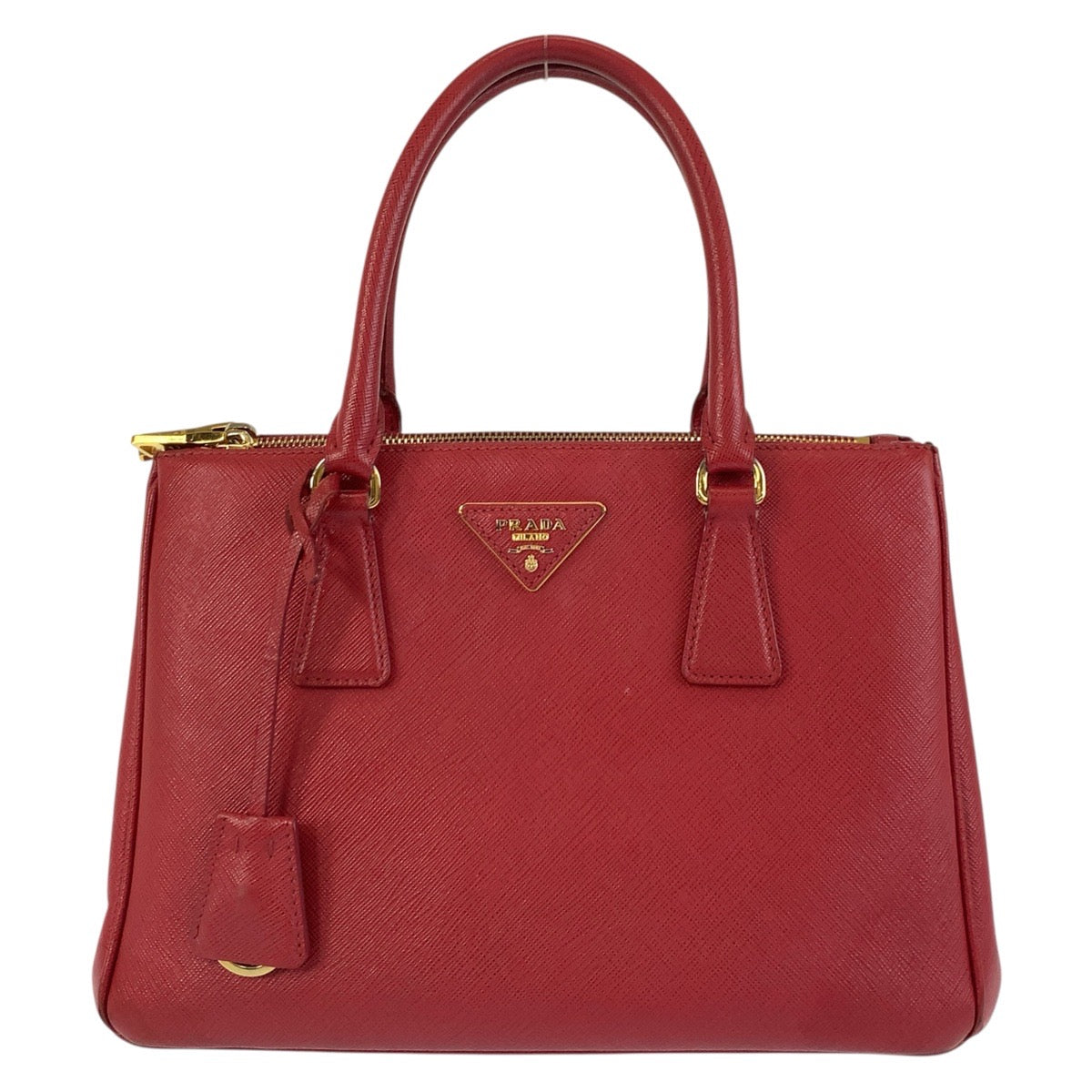 Metal Safiano Galleria Leather Red Travel Bag