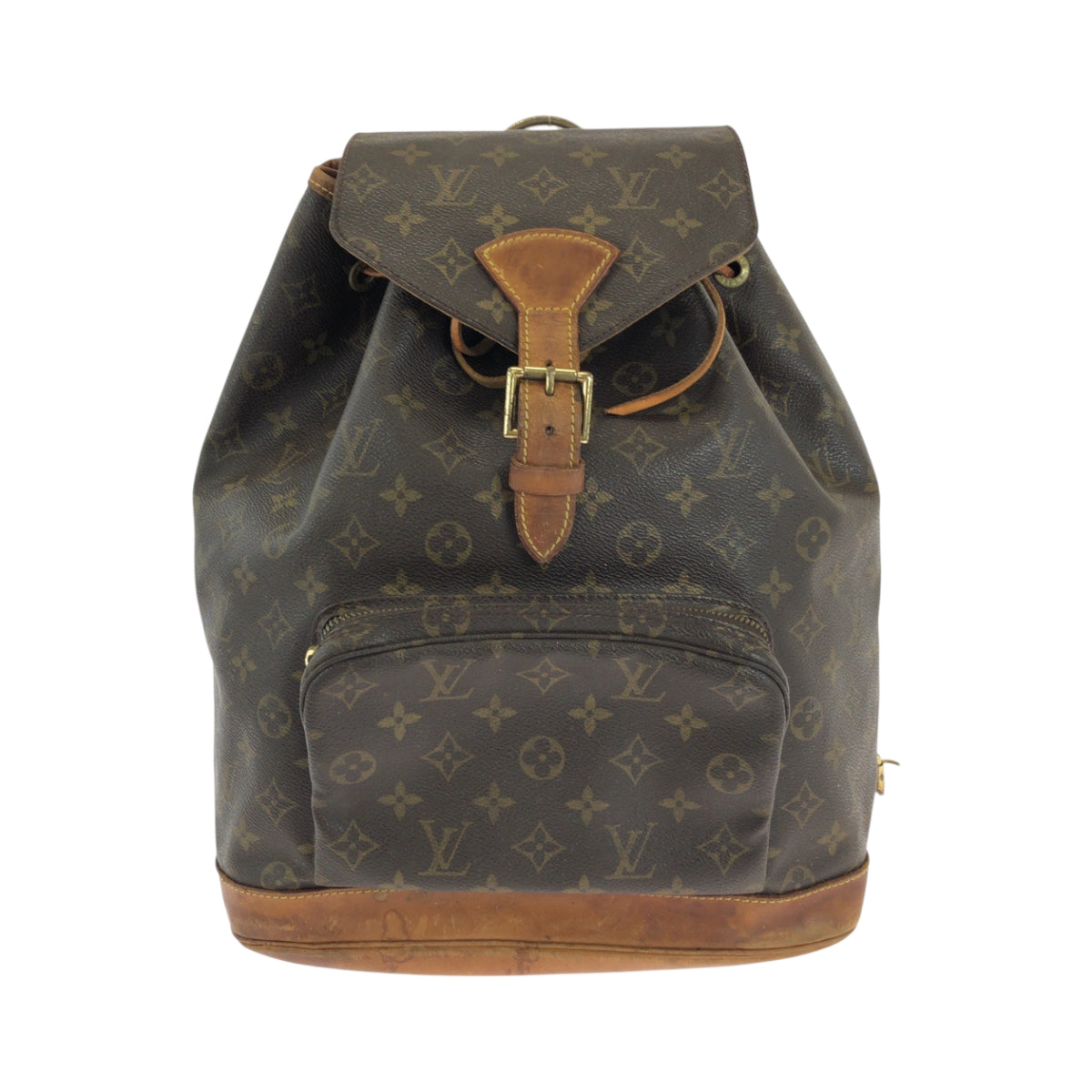 Louis Vuitton Backpack M51135 PVC Monogram Brown Gold