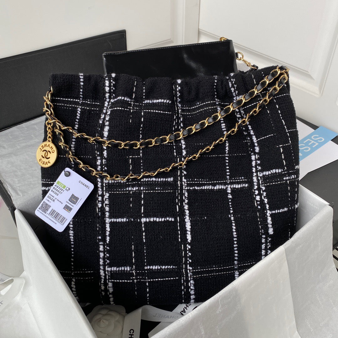 CHL 22 Hardware , ’s Black Gold Shoulder Bag B08553 Nj058