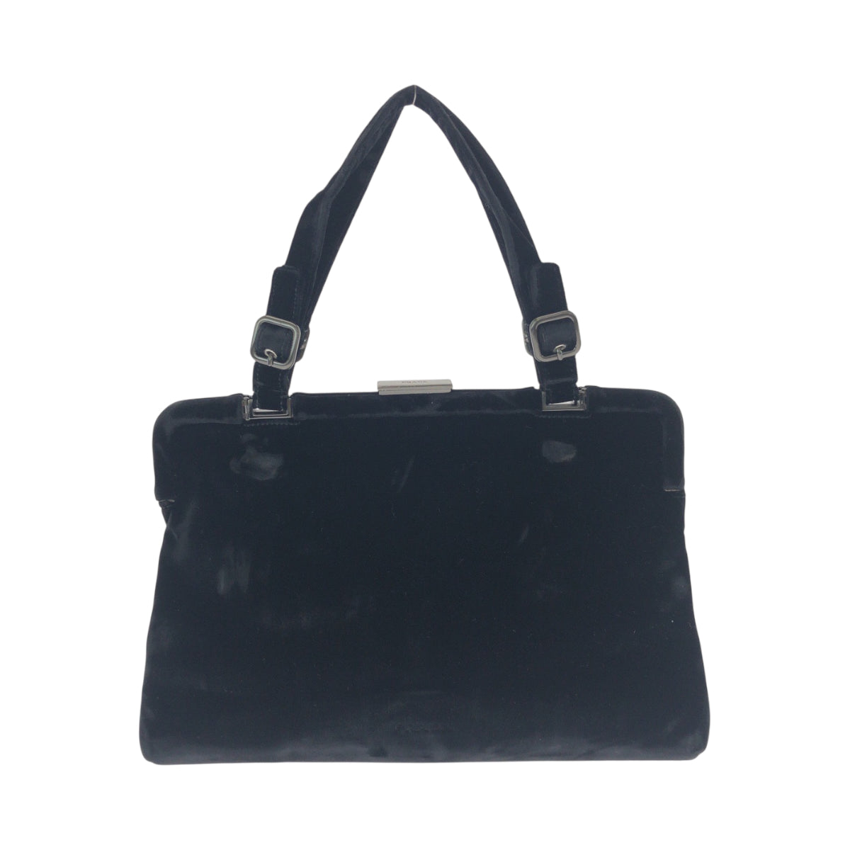 Tote Bag Velor Metal Velor Black Silver