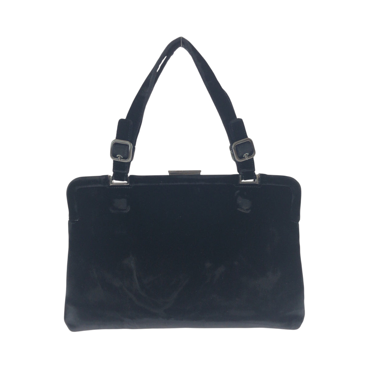 Tote Bag Velor Metal Velor Black Silver