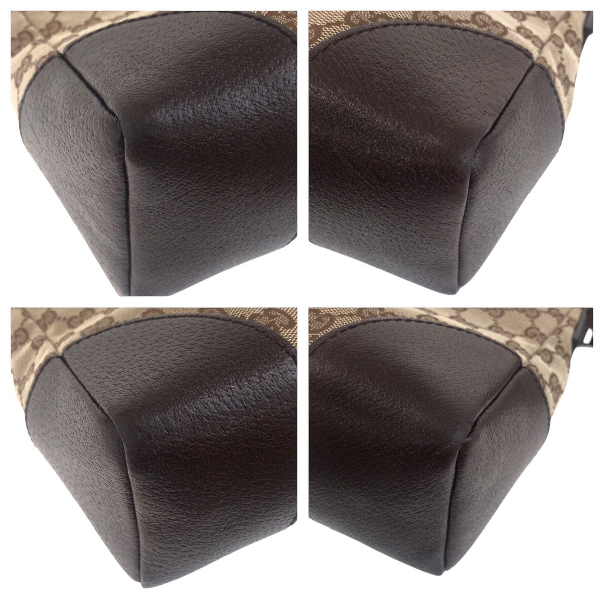 Gucci Shoulder Bag Leather Canvas Bag 2