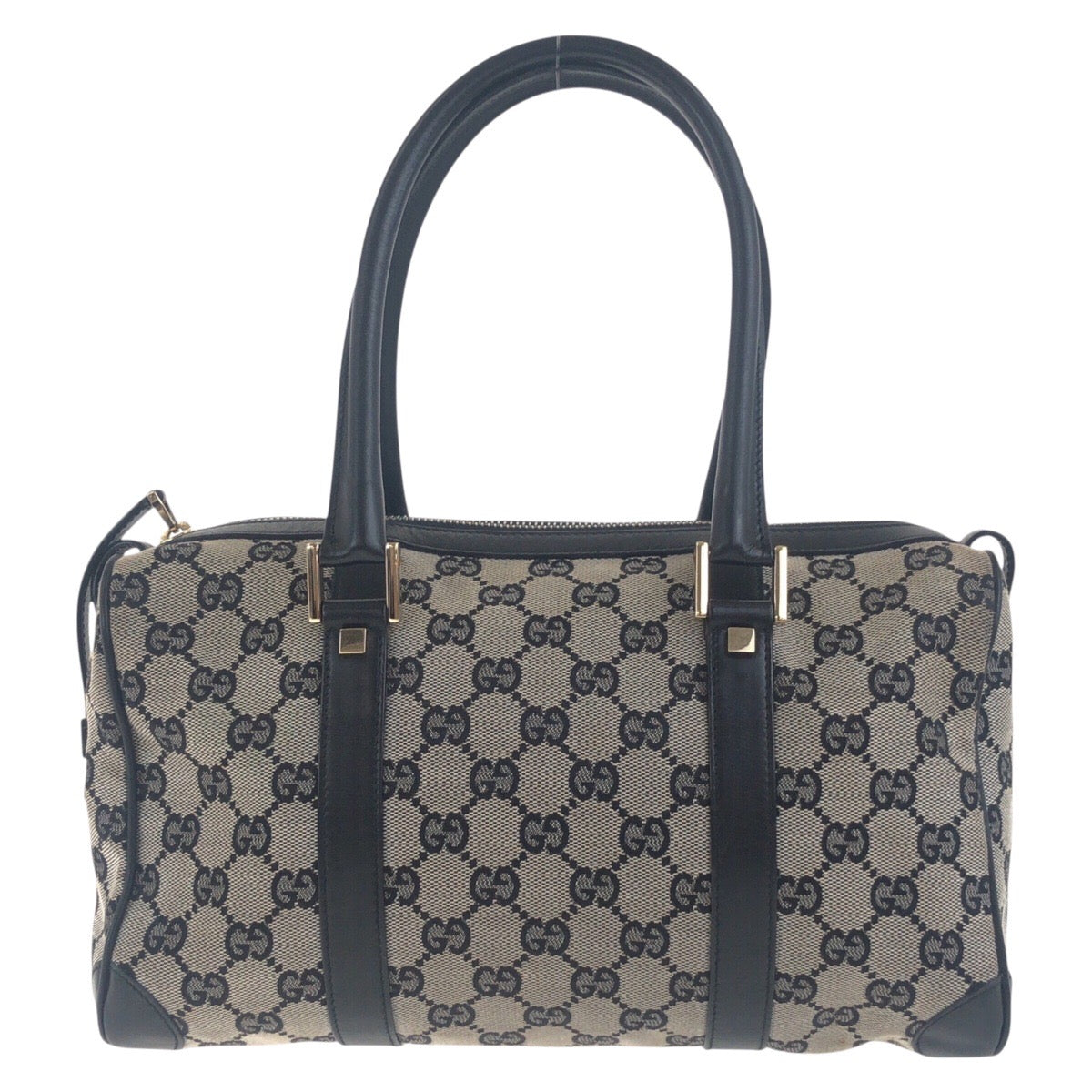 Gucci 000 GG , Metal Canvas Black Gold Gray Handbag