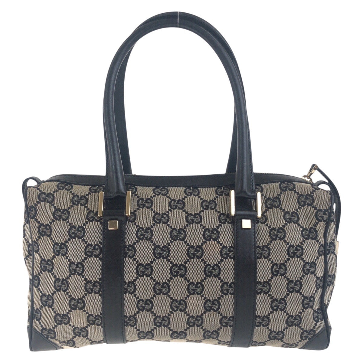 Gucci 000 GG , Metal Canvas Black Gold Gray Handbag