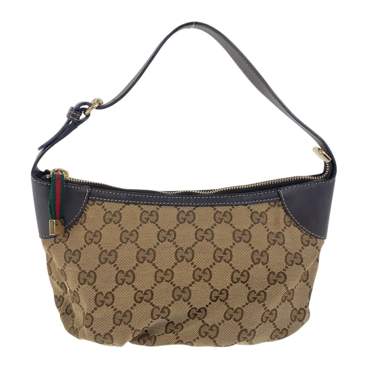 Gucci GG Metal Sherry line Canvas Beige Gold Handbag
