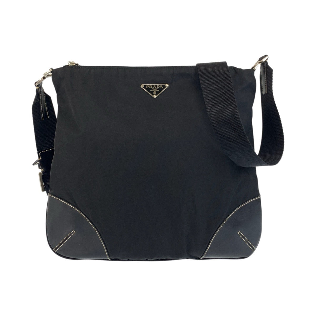Prada Tessuto Shoulder Bag Leather Nylon Leather Shoulder Bag
