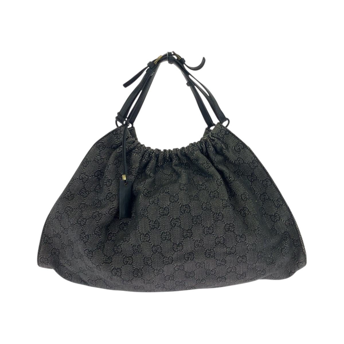 Gucci Metal Canvas Black Gold Grey Tote Bag