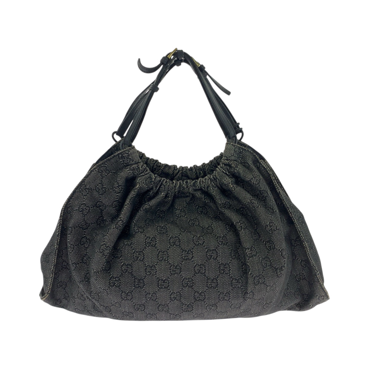 Gucci Metal Canvas Black Gold Grey Tote Bag