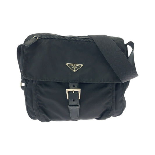 Prada Tessuto Triangle Plate Shoulder Bag Nylon Logo Shoulder Bag 37