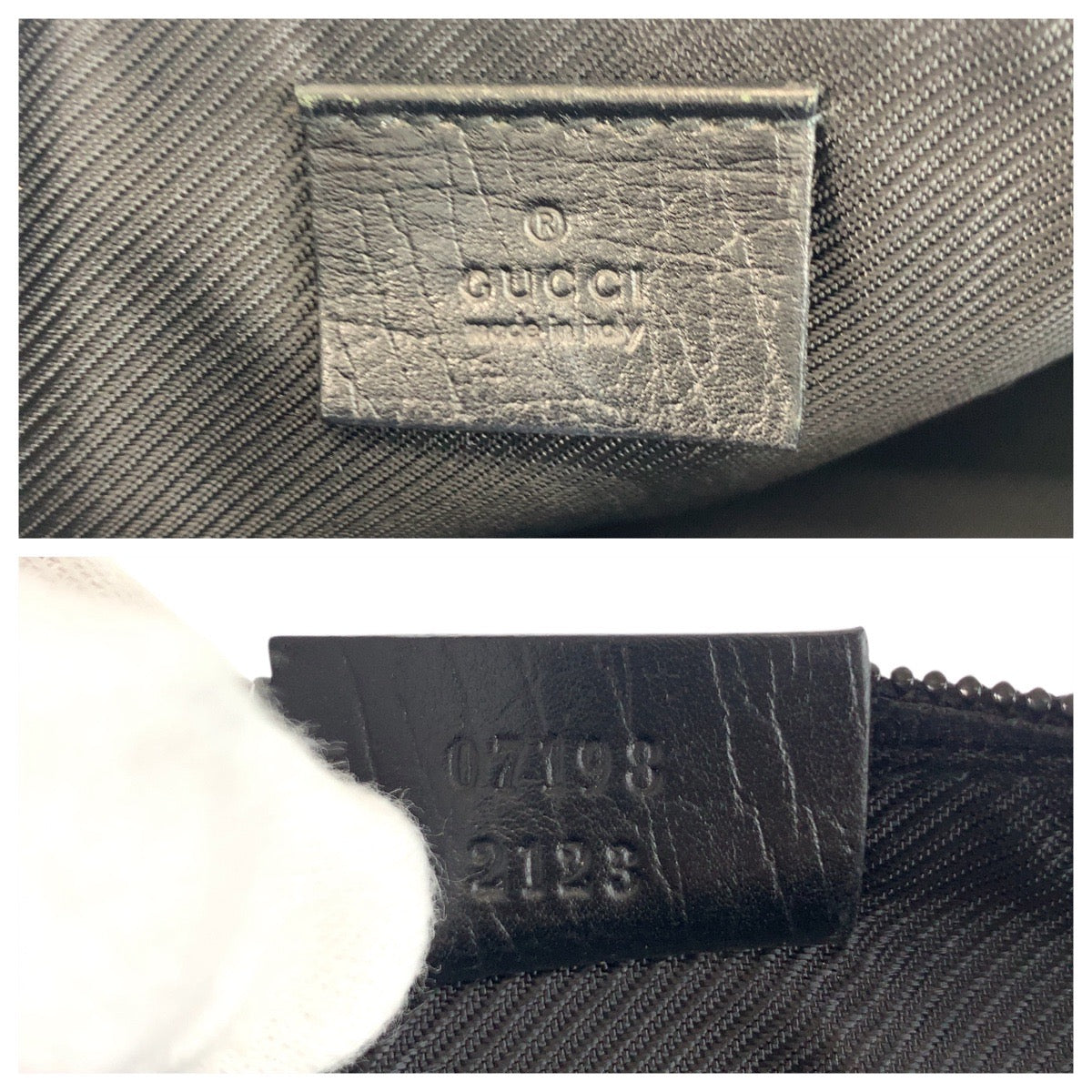 Gucci Gucci Gg Canvas Leather Handbag Travel Bag