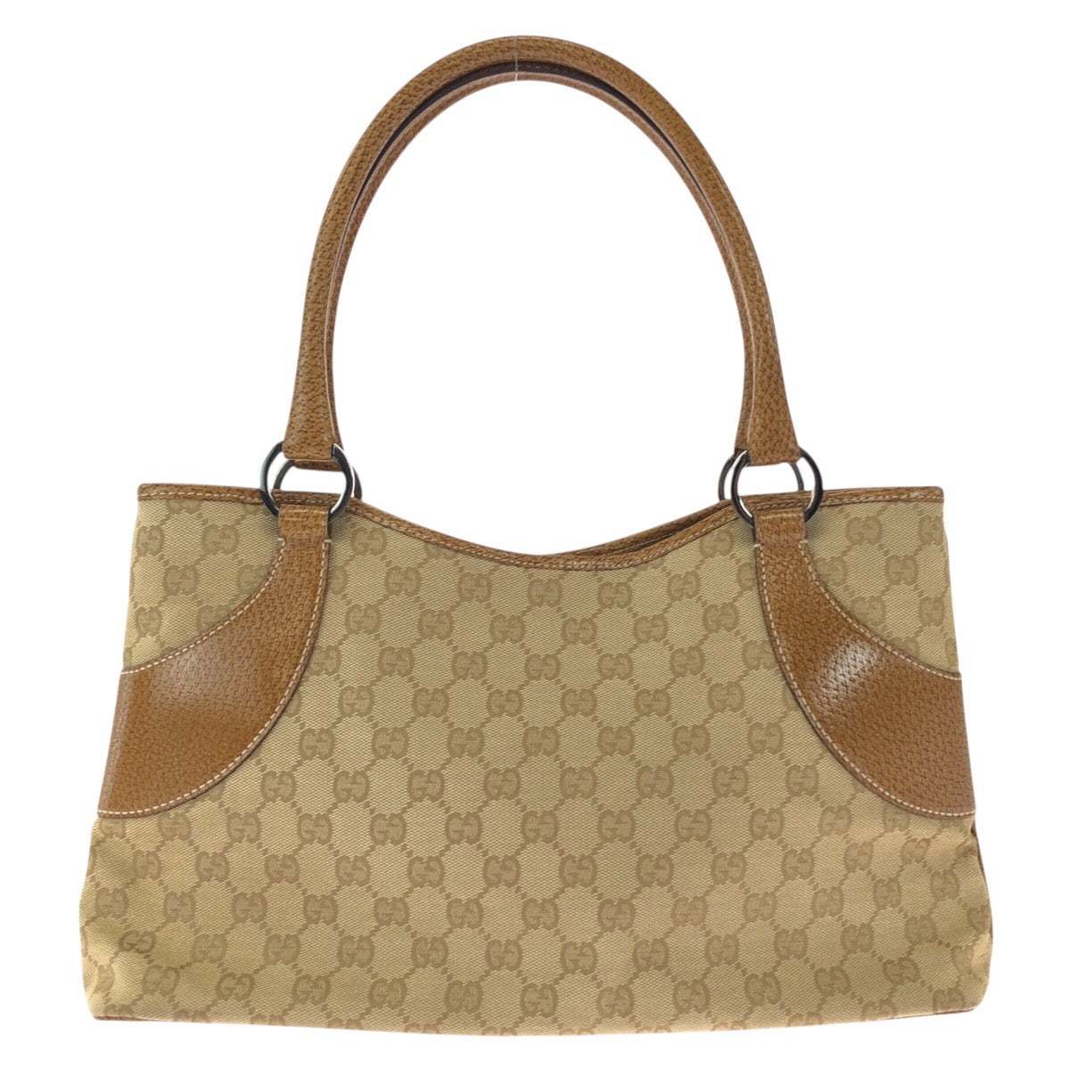 Gucci GG Supreme Leather Canvas Brown Beige Shoulder Bag 2