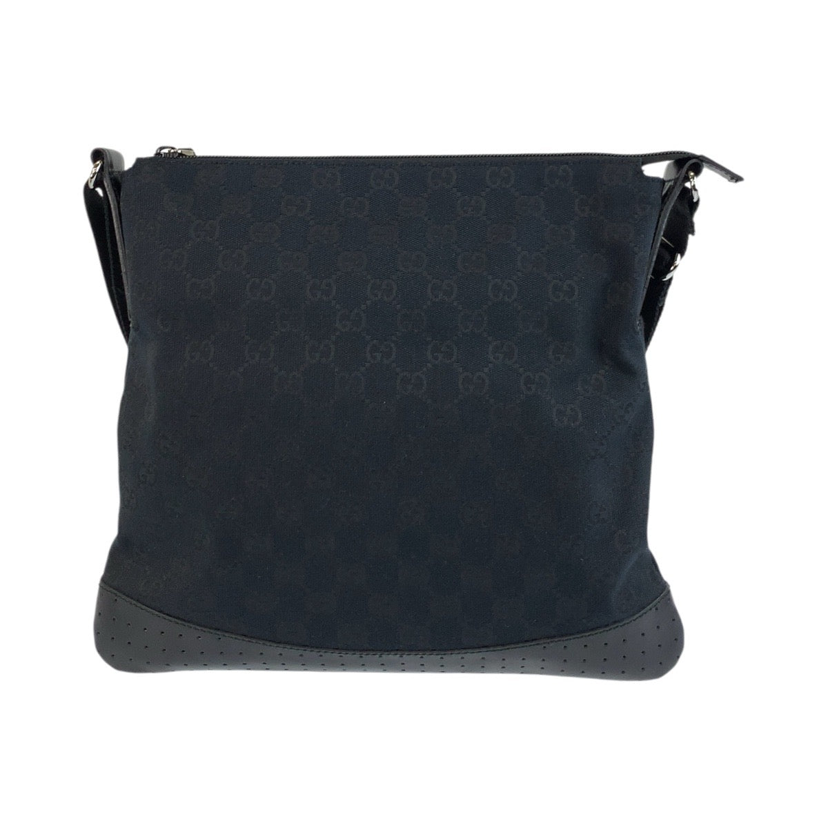 Gucci GG SilverMetal Canvas Black Shoulder Bag 8