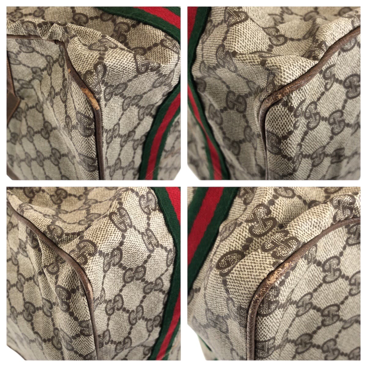 Gucci Old Supreme Boston Bag Canvas Travel Bag