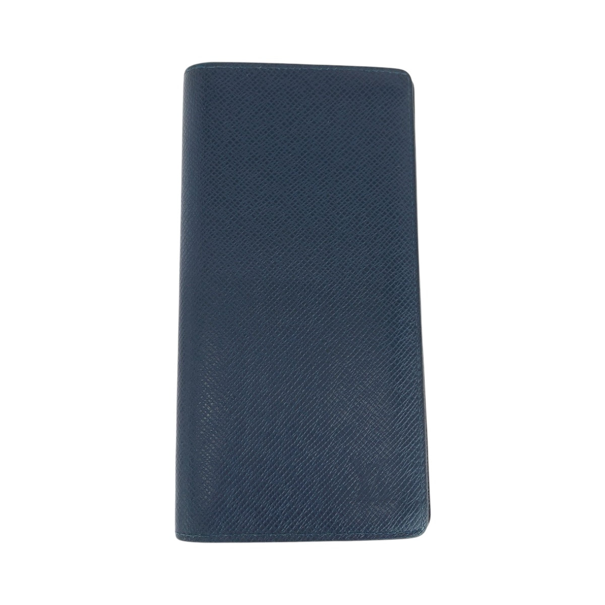 Louis Vuitton Long Purse M30662 Taiga Blue Silver Wallet Case