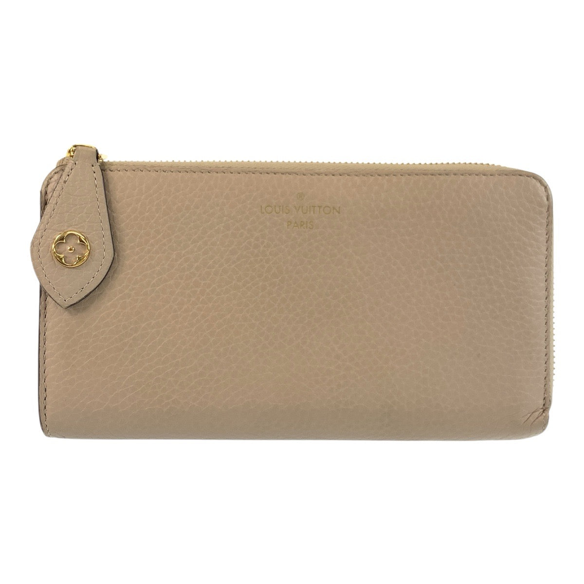 Louis Vuitton Long Purse M63104 Greige t Leather Gold Wallet Case