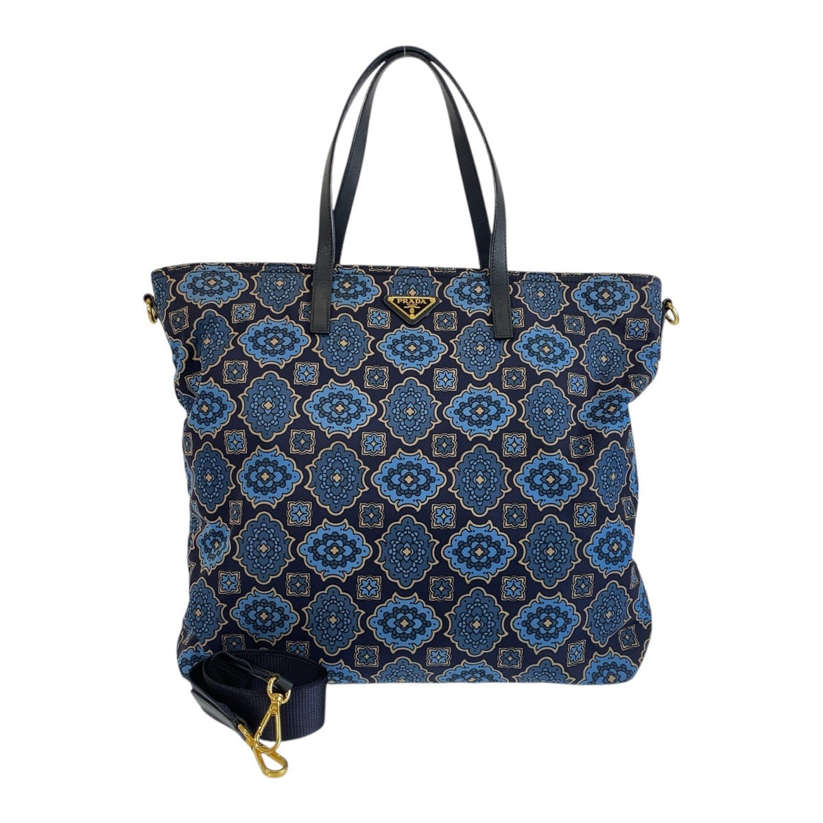 Tote Bag Navy Metal Test Triangle With Nylon Blue