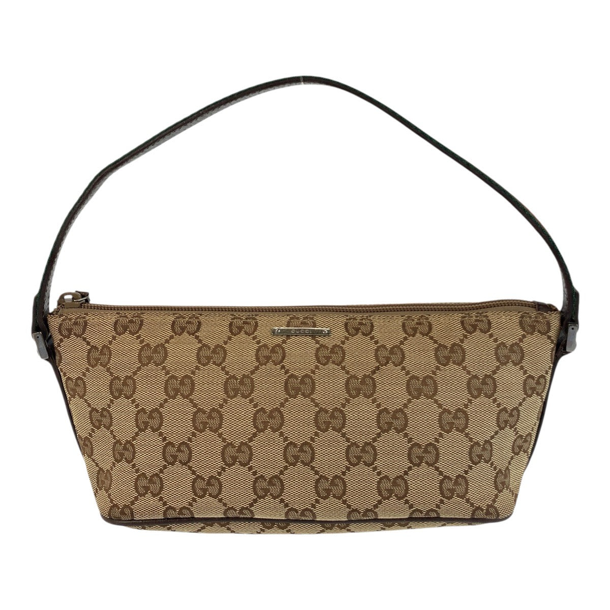 Gucci GG SilverMetal Sherry line Canvas Beige Handbag