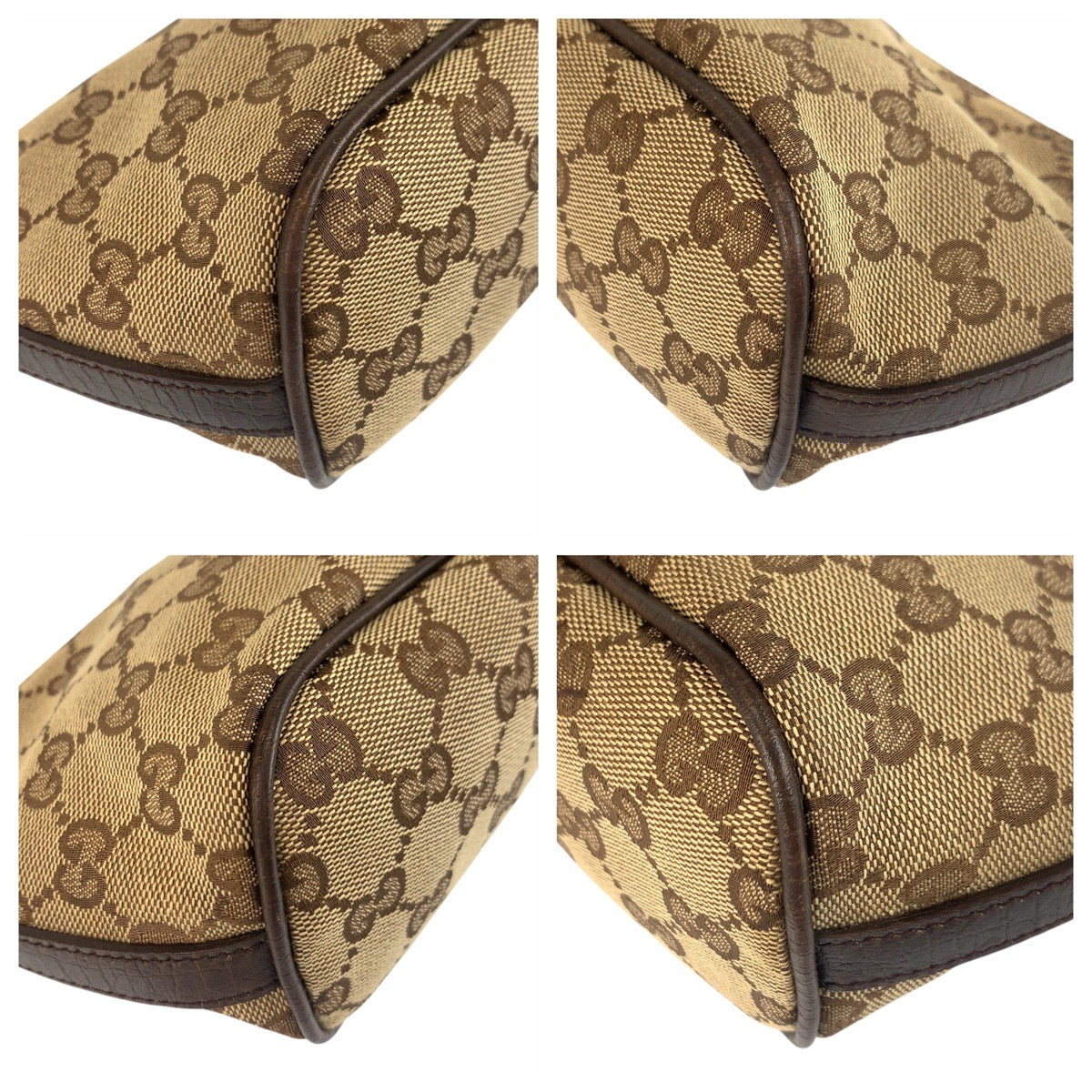 Gucci GG SilverMetal Sherry line Canvas Beige Handbag